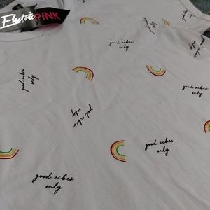 Nwt crop top electric pink size large